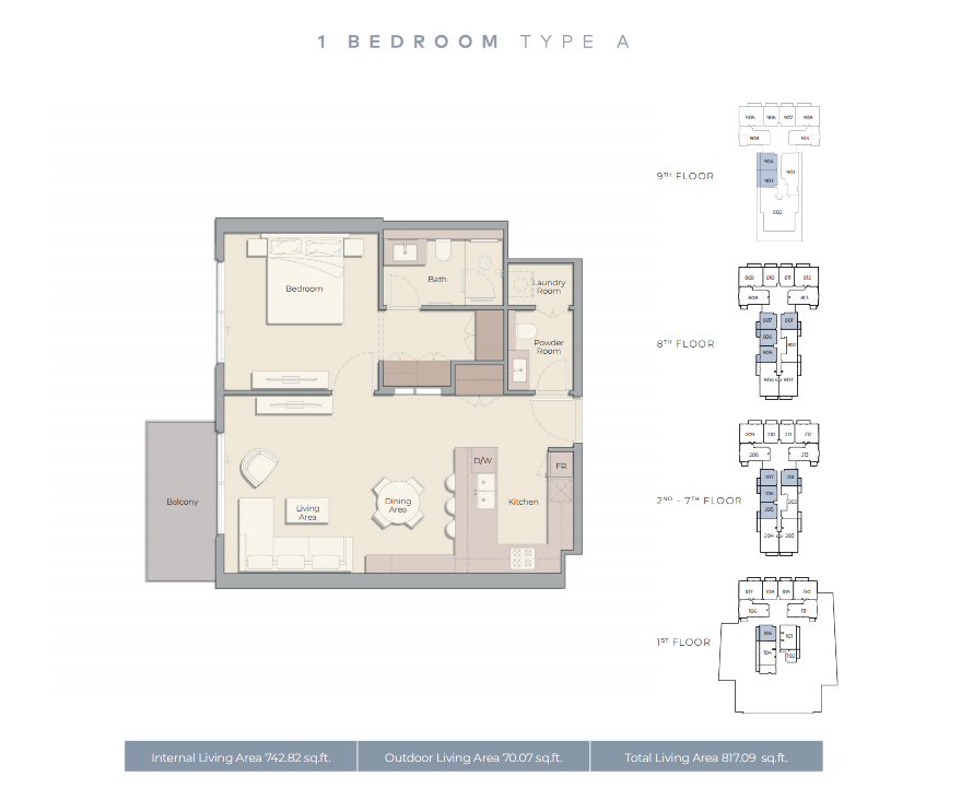 1 BEDROOM TYPE A
