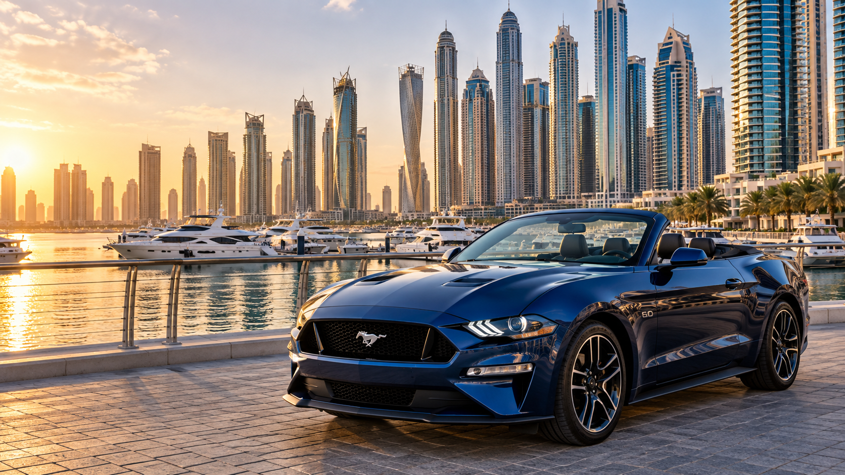 Dubai Cabrio Mustang Tour with Driver